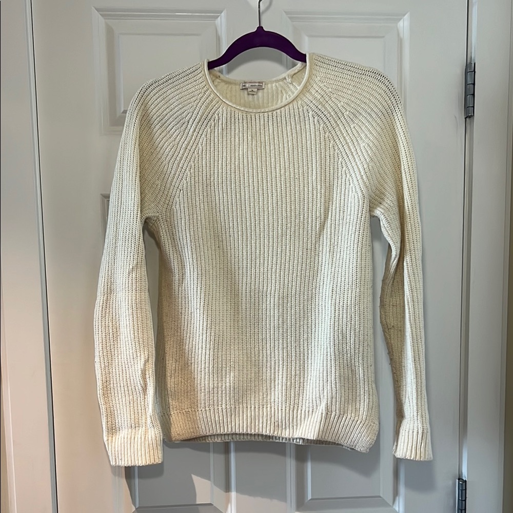 GAP Cream Crew Neck Fisherman’s Sweater